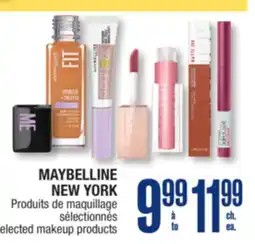 Jean Coutu MAYBELLINE NEW YORK Selected makeup products offer