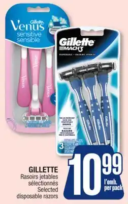Jean Coutu GILLETTE Selected disposable razors offer