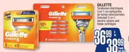 Jean Coutu GILLETTE Selected 3-in-1 electric stylers and blade cartridges offer