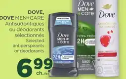Proxim DOVE, DOVE MEN+CARE Selected antiperspirants or deodorants offer