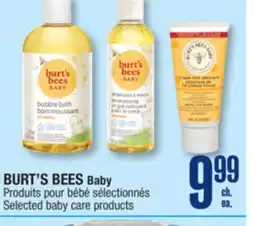 Jean Coutu BURT'S BEES Baby Selected baby care products offer