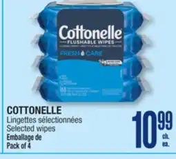 Jean Coutu COTTONELLE Selected wipes offer