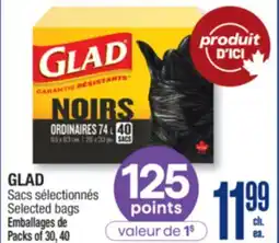 Jean Coutu GLAD Selected bags offer