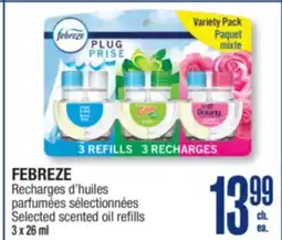 Jean Coutu FEBREZE Selected scented oil refills offer