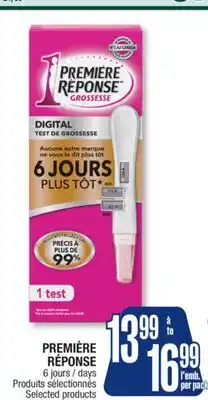 Jean Coutu PREMIÈRE RÉPONSE 6 days Selected products offer