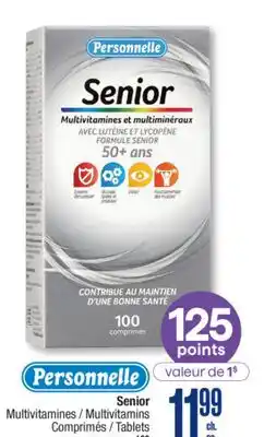 Jean Coutu PERSONNELLE Senior Multivitamins Tablets offer