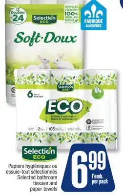 Jean Coutu SELECTION ECO Selected bathroom tissues and paper towels offer