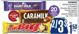 Jean Coutu CADBURY Chocolate bars or treats Selected regular sizes offer