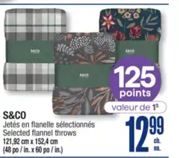 Jean Coutu S & CO Selected flannel Throws offer