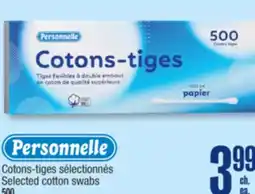 Jean Coutu PERSONNELLE Selected cotton swabs offer