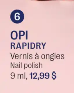 Jean Coutu OPI RAPIDRY Nail polish offer
