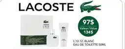 Jean Coutu LACOSTE L.12.12 BLANC EAU DE TOILETTE offer