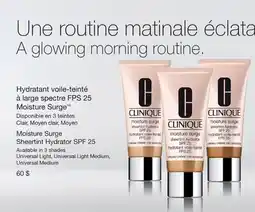 Jean Coutu CLINIQUE Moisture Surge Sheertint Hydrator SPF 25 offer