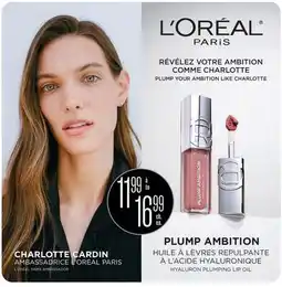 Jean Coutu L'ORÉAL PARIS HYALURON PLUMPING LIP OIL offer
