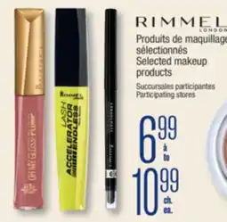 Jean Coutu RIMMEL LONDON Selected makeup products offer