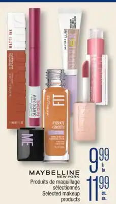 Jean Coutu MAYBELLINE Selected makeup products offer