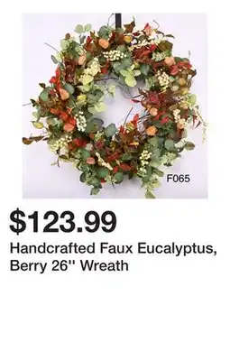 Wayfair Handcrafted Faux Eucalyptus, Berry 26'' Wreath offer