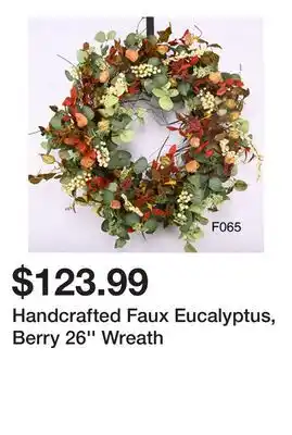Wayfair Handcrafted Faux Eucalyptus, Berry 26'' Wreath offer