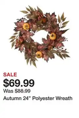 Wayfair Autumn 24 Polyester Wreath offer