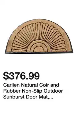 Wayfair Carlien Natural Coir and Rubber Non-Slip Outdoor Sunburst Door Mat, 36X72 offer