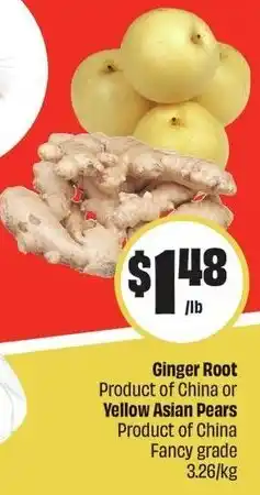 FreshCo Ginger Root or Yellow Asian Pears offer