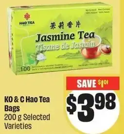 FreshCo KO & C Hao Tea Bags offer