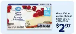 Walmart Great Value cream cheese offer