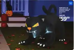 Walmart HOMCOM 4' tall inflatable black cat airblown outdoor decoration offer