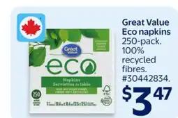 Walmart Great Value Eco Napkins offer