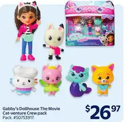 Walmart Gabby's Dollhouse The Movie Cat-venture Crew pack offer
