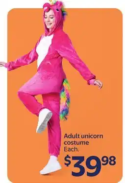 Walmart Adult unicorn costume offer