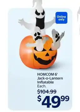 Walmart HOMCOM 6' Jack-o-Lantern Inflatable offer