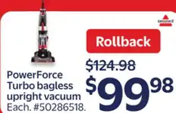 Walmart PowerForce Turbo bagless upright vacuum offer