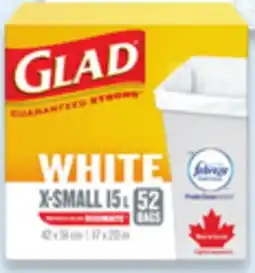 Walmart Glad white kitchen garbage bags offer