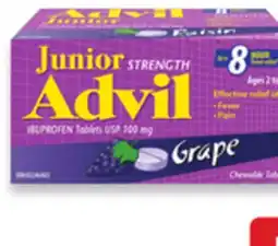 Walmart Children's Advil Junior Advil chewable 40s offer