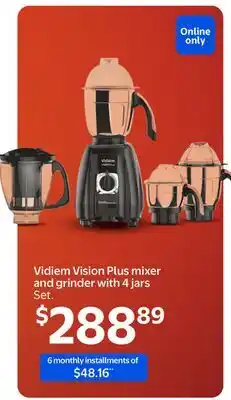 Walmart Vidiem Vision Plus mixer and grinder with 4 jars offer
