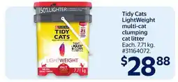 Walmart Tidy Cats LightWeight multi-cat clumping cat litter offer
