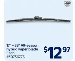 Walmart 17 - 28 All-season hybrid wiper blade offer