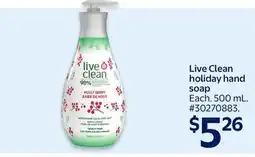 Walmart Live Clean holiday hand soap offer