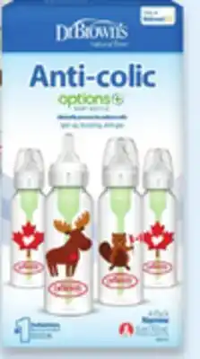 Walmart Dr. Brown's Anti-colic Options+ narrow baby bottles 4-pack offer