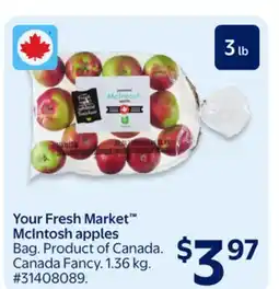 Walmart Your Fresh Market McIntosh apples offer