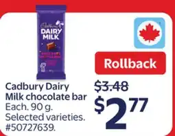 Walmart Cadbury Dairy Milk chocolate bar offer