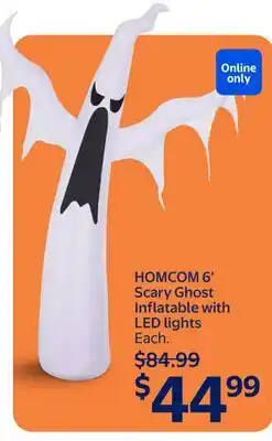 Walmart HOMCOM Scary Ghost Inflatable with LED lights offer