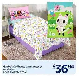 Walmart Gabby's Dollhouse blanket offer