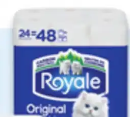 Walmart Royale 2-ply bathroom tissue 24 = 48 rolls offer