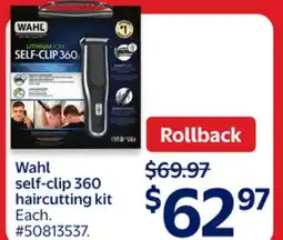 Walmart Wahl self-clip 360 haircutting kit offer