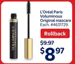 Walmart L'Oréal Paris Voluminous Original mascara offer