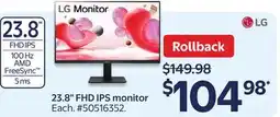 Walmart LG 23.8 FHD IPS monitor offer