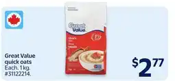 Walmart Great Value quick oats offer