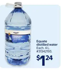 Walmart Equate distilled water offer